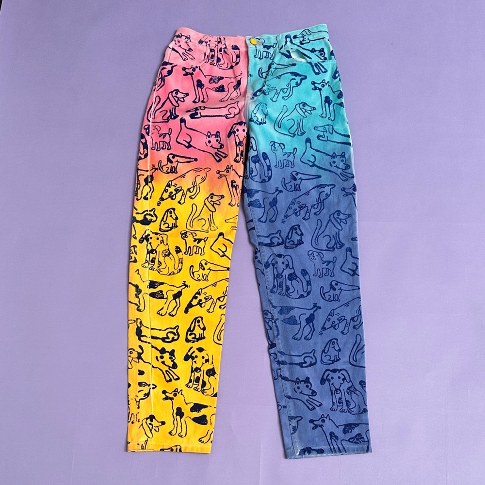 Mokuyobi limited edition dog print jeans